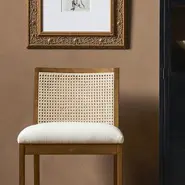cane bar stool and decor